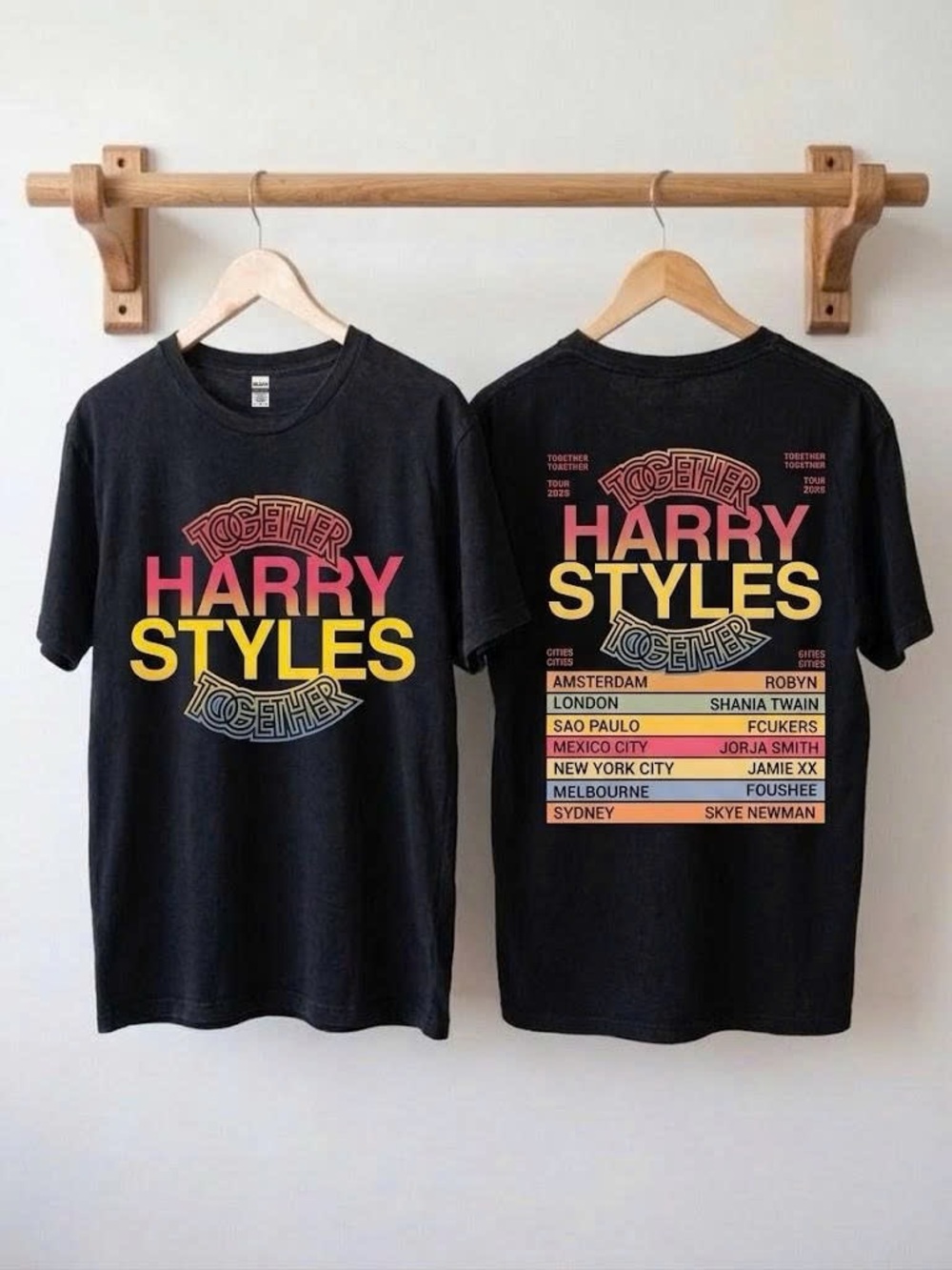 RAPE Harry Styles Together Tour 2023 T-shirt - City Dates & Special Guests